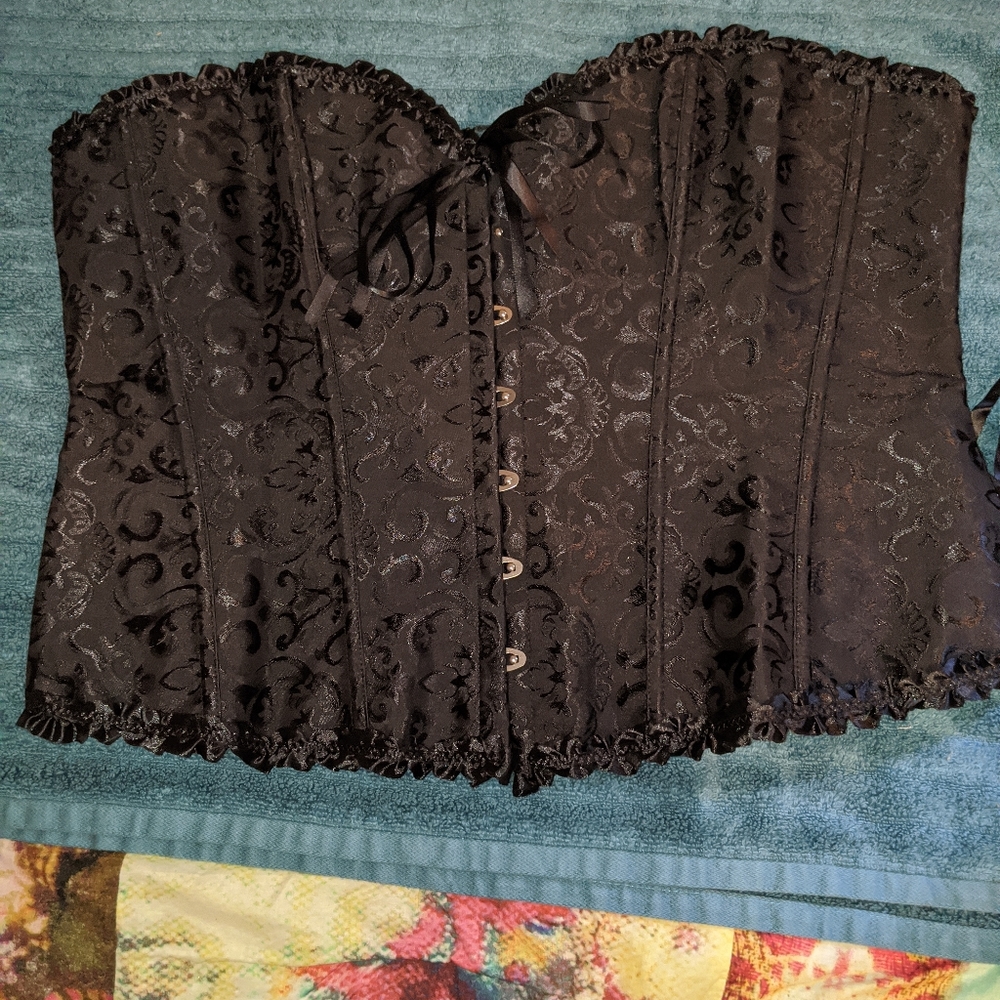 Black Floral Corset